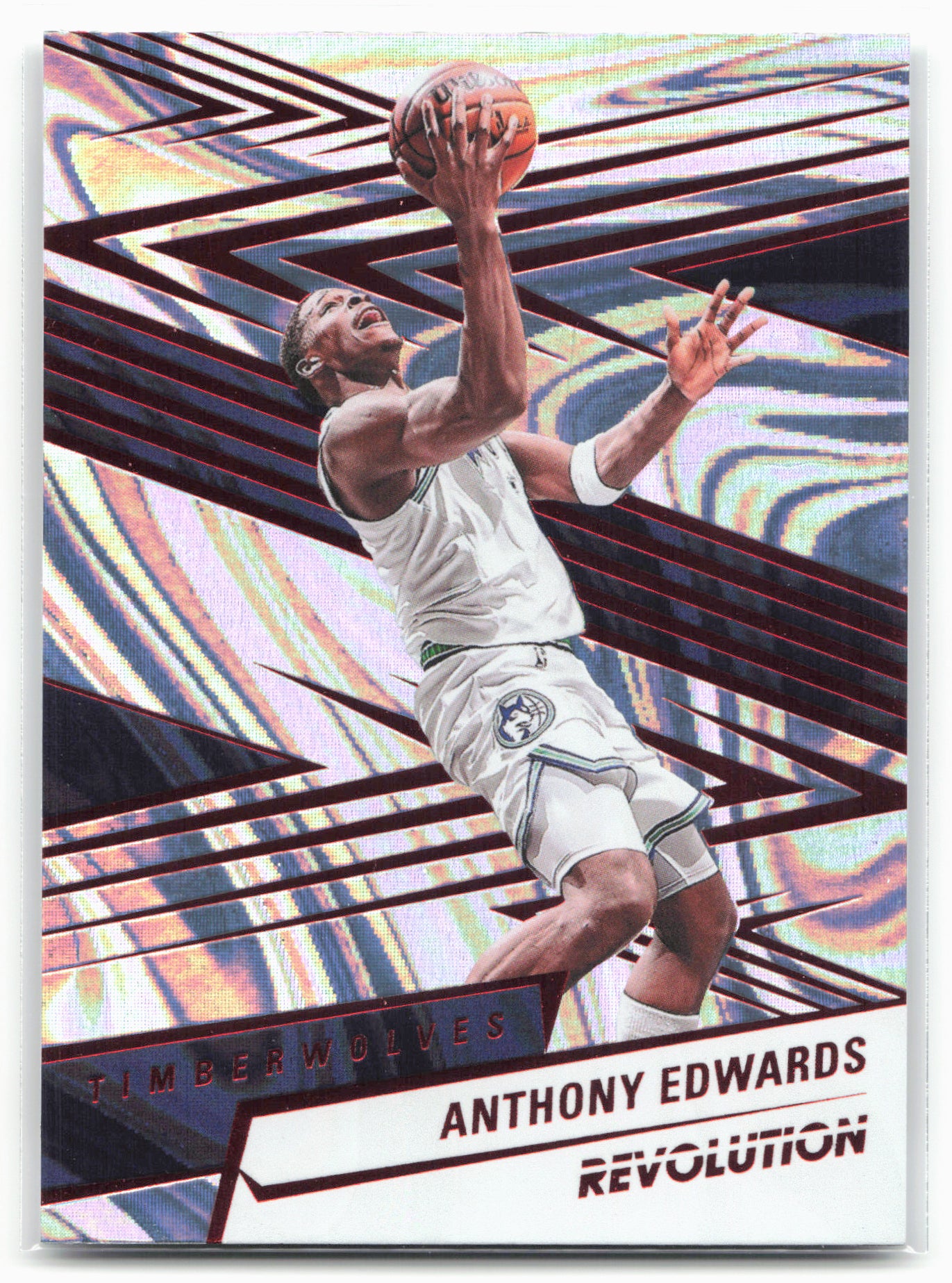 2024-25 Panini Revolution #40 Anthony Edwards Red Swirl