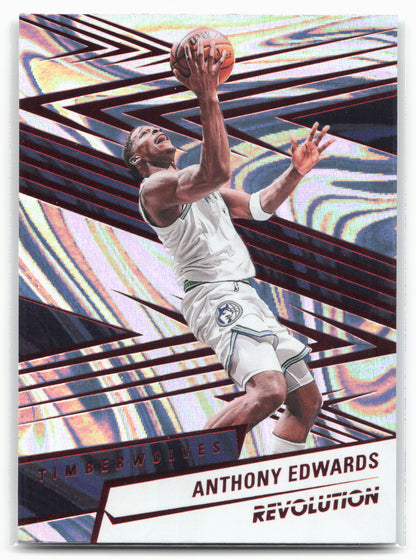 2024-25 Panini Revolution #40 Anthony Edwards Red Swirl