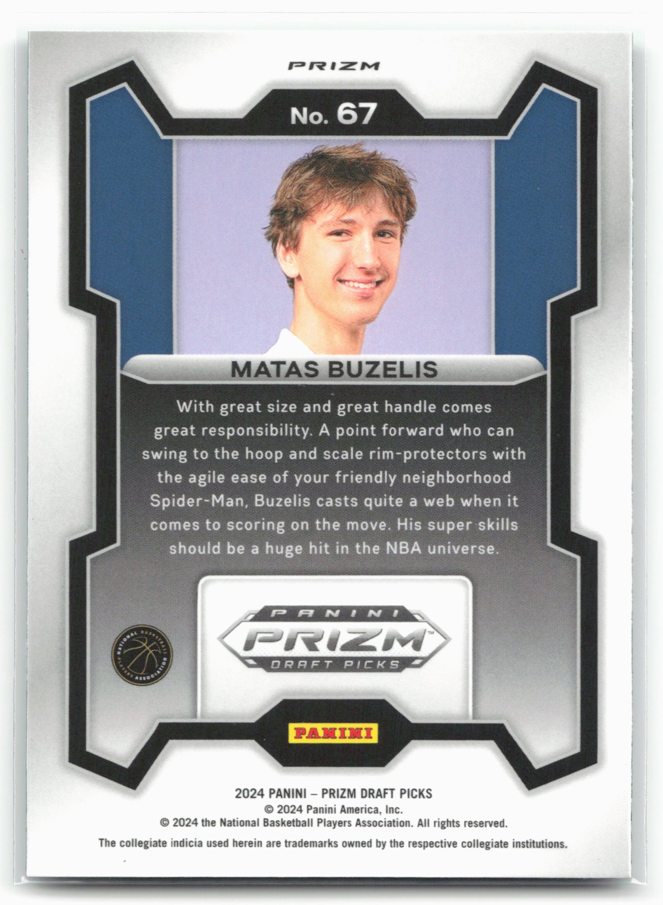 2024 Panini Prizm Draft Picks #67 Matas Buzelis Prizms Green