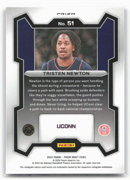 2024 Panini Prizm Draft Picks #51 Tristen Newton Prizms Purple Wave