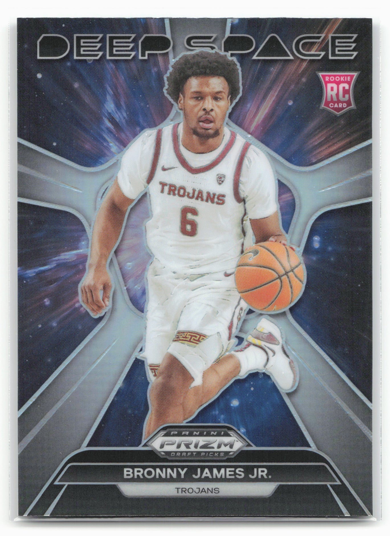 2024 Panini Prizm Draft Picks #19 Bronny James Jr. Space Prizms Silver 23315