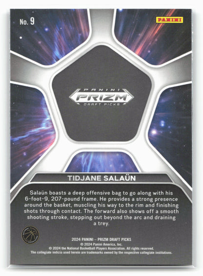 2024 Panini Prizm Draft Picks #9 Tidjane Salaun Deep Space 23319