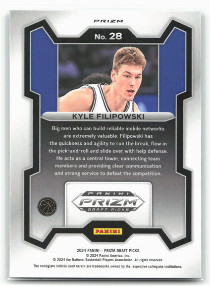 2024 Panini Prizm Draft Picks #28 Kyle Filipowski Prizms Green