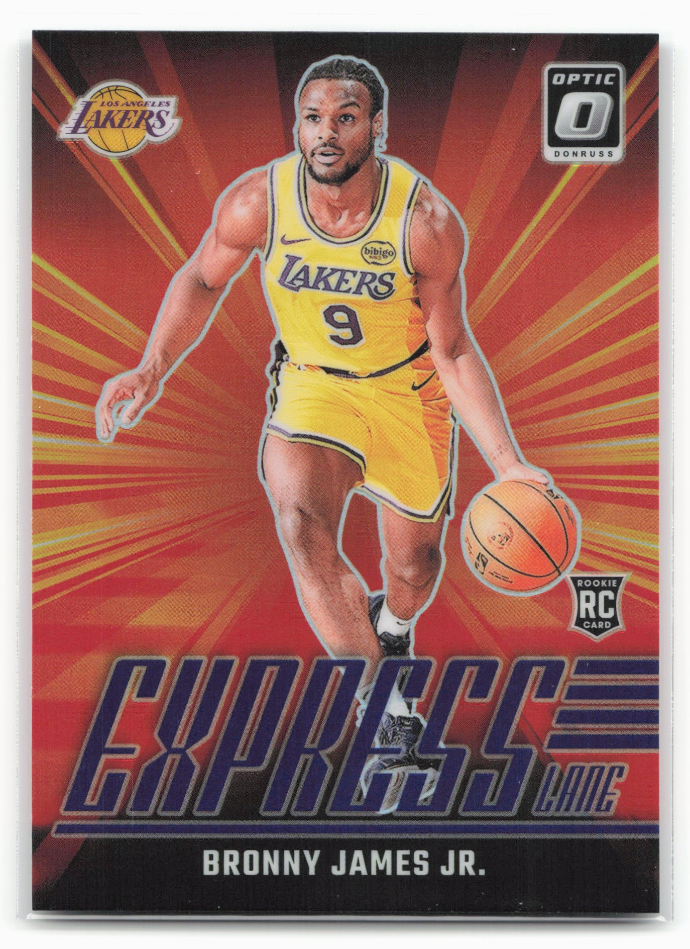 2024-25 Donruss Optic #4 Bronny James Jr. Express Lane Purple