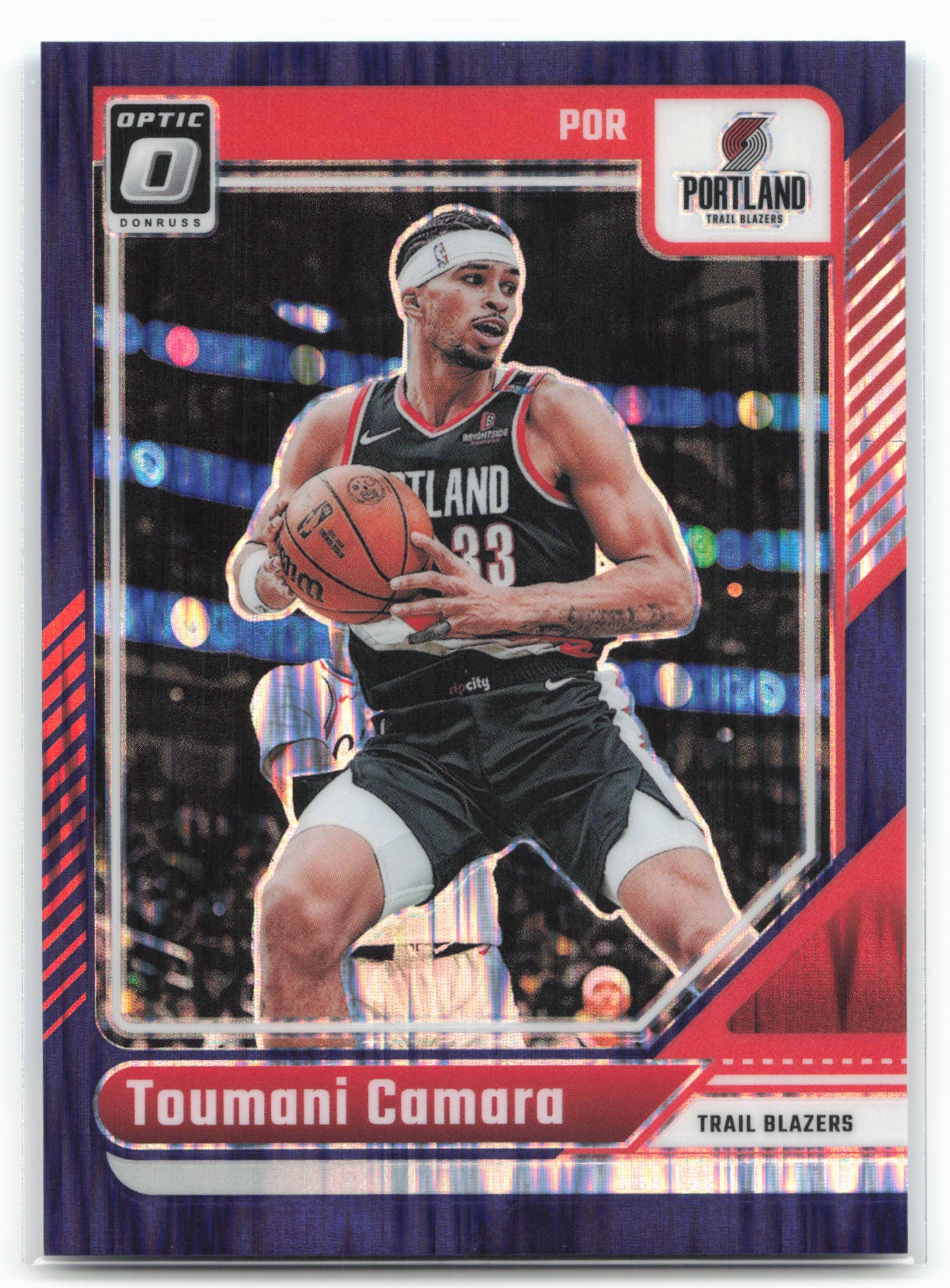 2024-25 Donruss Optic #113 Toumani Camara Purple Shock