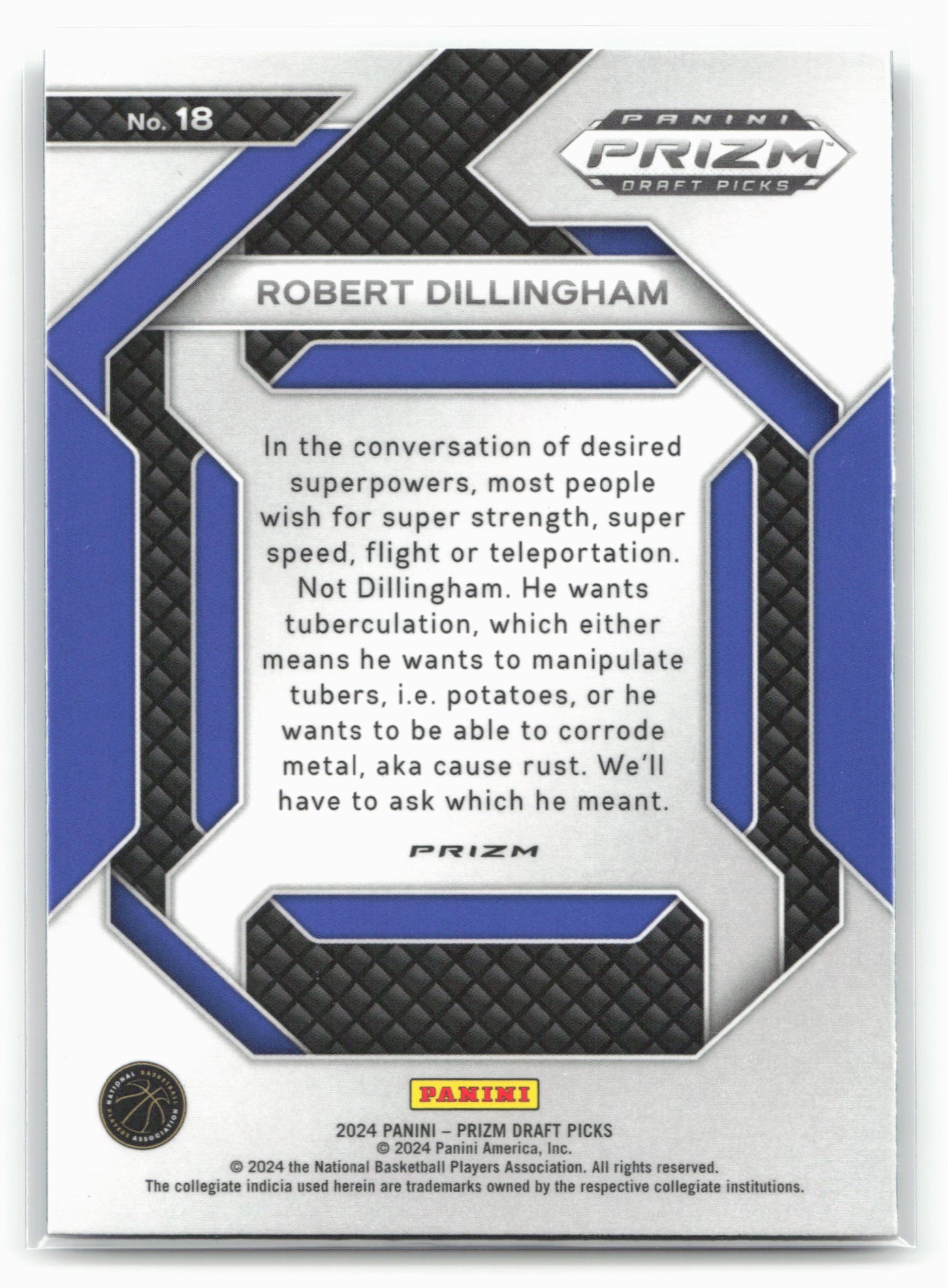 2024 Panini Prizm Draft Picks #18 Robert Dillingham New Recruits Prizms Silver