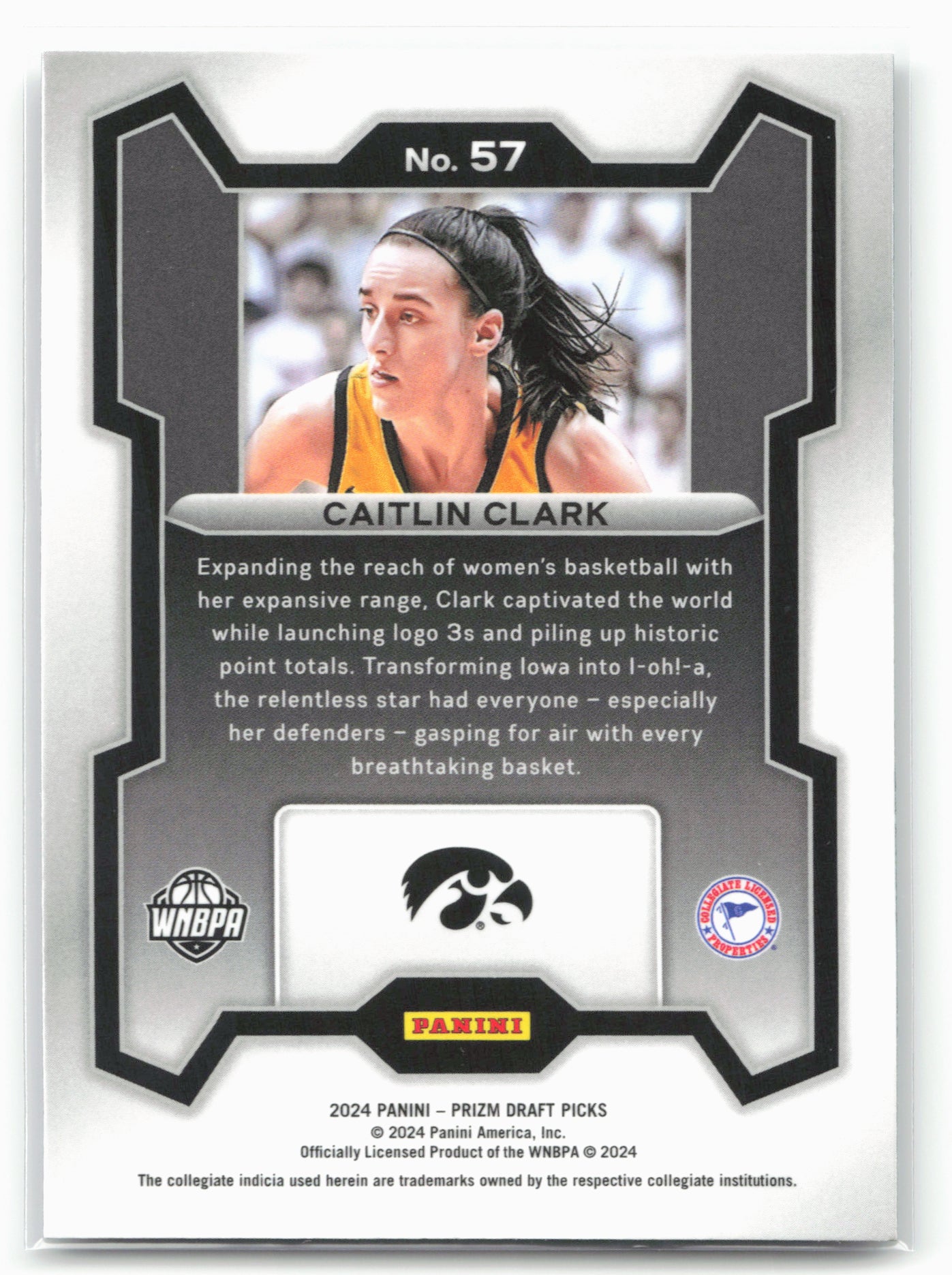 2024 Panini Prizm Draft Picks #57 Caitlin Clark 23339