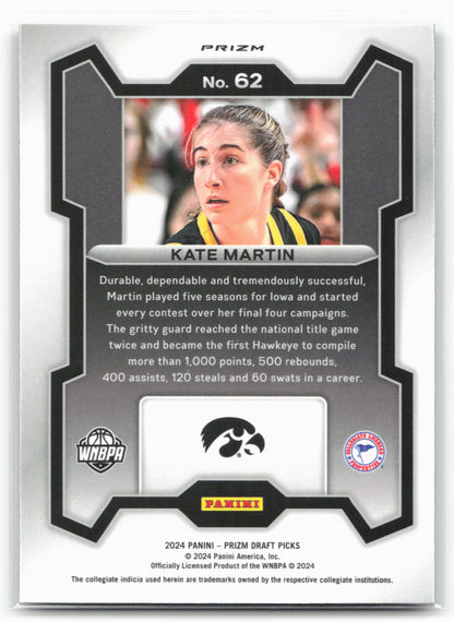 2024 Panini Prizm Draft Picks #62 Kate Martin Prizms Purple Wave