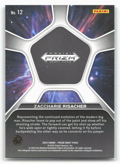 2024 Panini Prizm Draft Picks #12 Zaccharie Risacher Deep Space