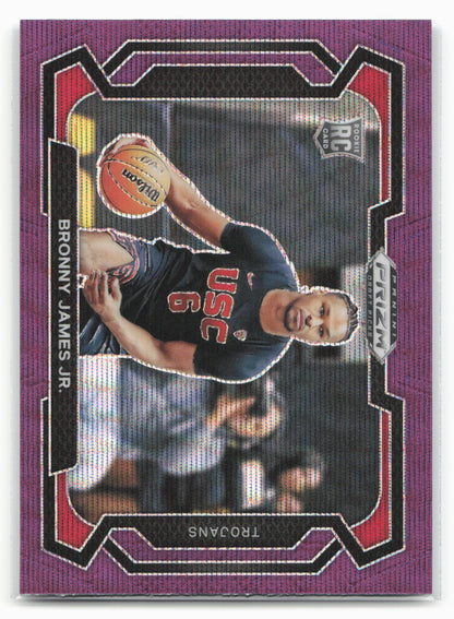 2024 Panini Prizm Draft Picks #86 Bronny James Jr. Prizms Purple Wave