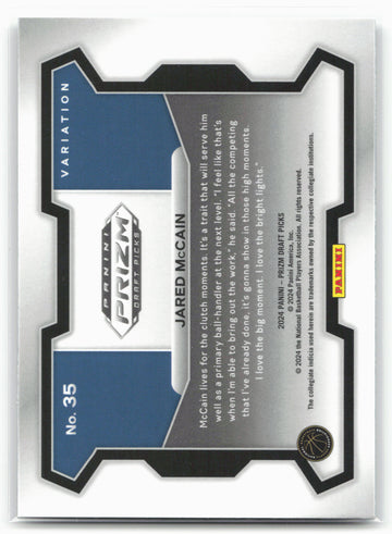 2024 Panini Prizm Draft Picks #35b Jared McCain