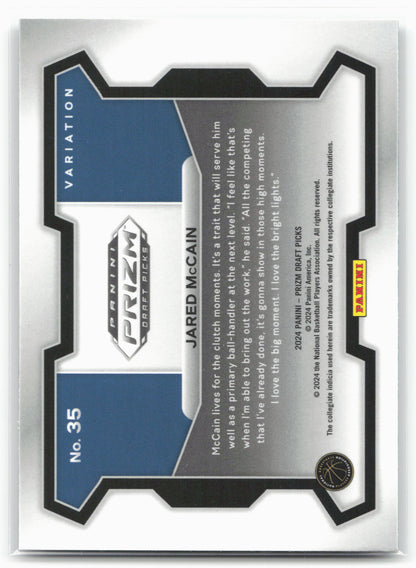 2024 Panini Prizm Draft Picks #35b Jared McCain