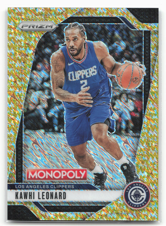 2024-25 Panini Prizm Monopoly #19 Kawhi Leonard Gold Shimmer Prizms #/500