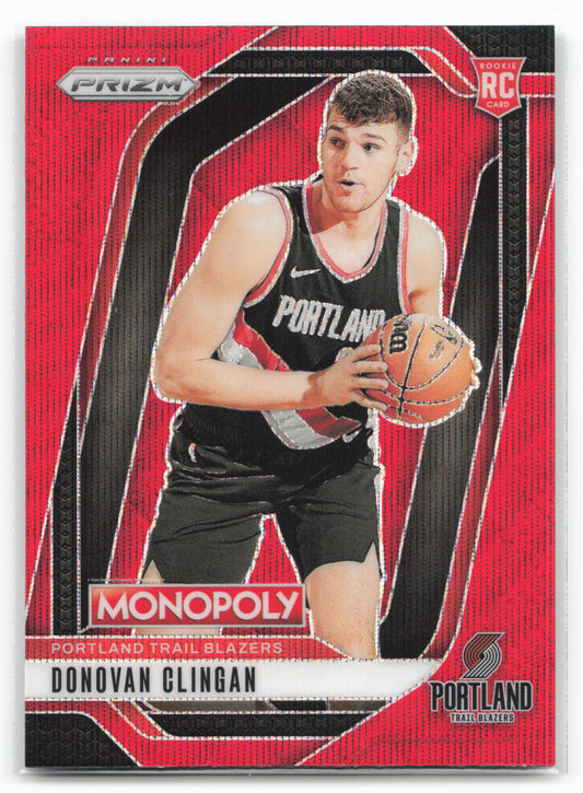 2024-25 Panini Prizm Monopoly #6 Donovan Clingan Red Prizms