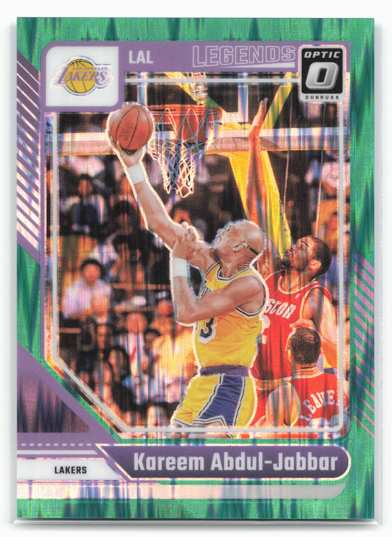 2024-25 Donruss Optic #228 Kareem Abdul-Jabbar Green Shock #/149