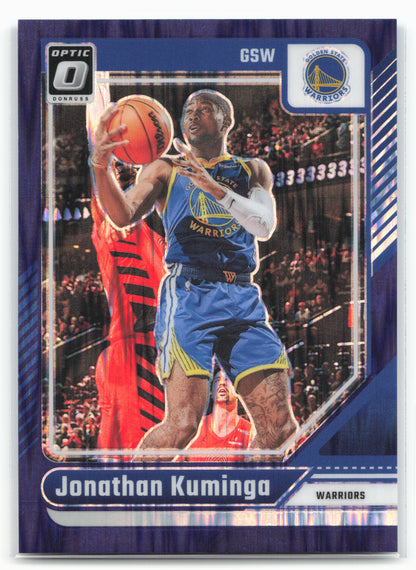 2024-25 Donruss Optic #197 Jonathan Kuminga Purple Shock