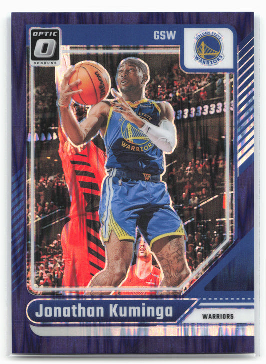 2024-25 Donruss Optic #197 Jonathan Kuminga Purple Shock