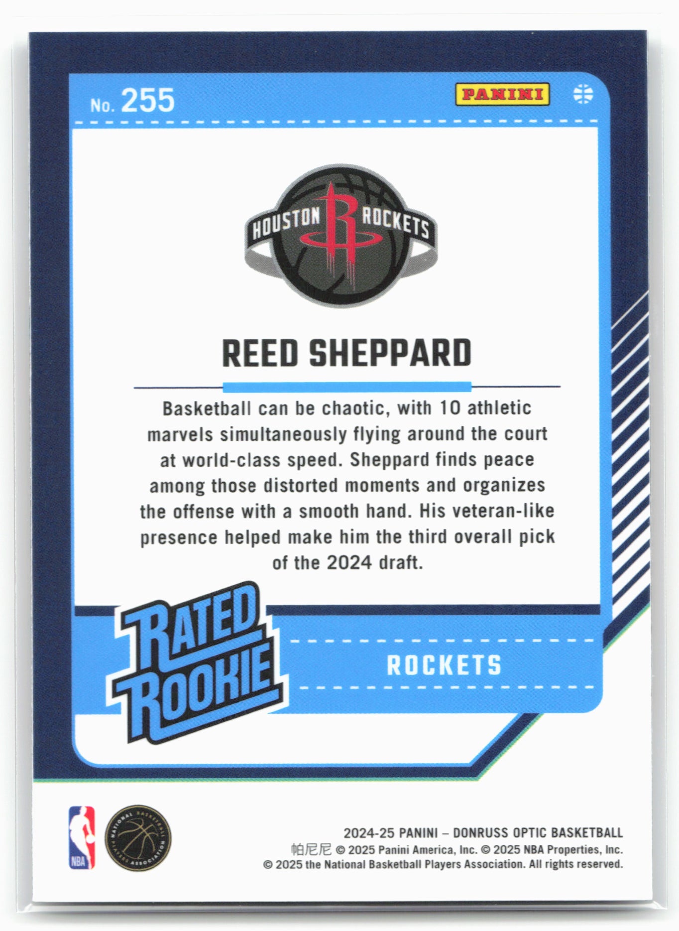 2024-25 Donruss Optic #255 Reed Sheppard 23375