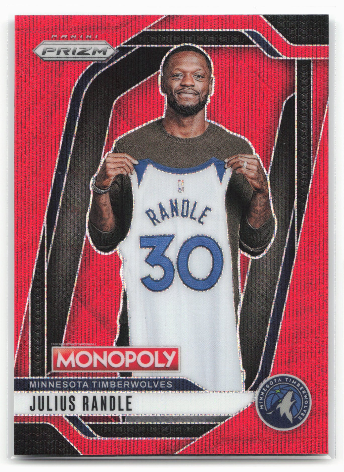 2024-25 Panini Prizm Monopoly #41 Julius Randle Red Prizms