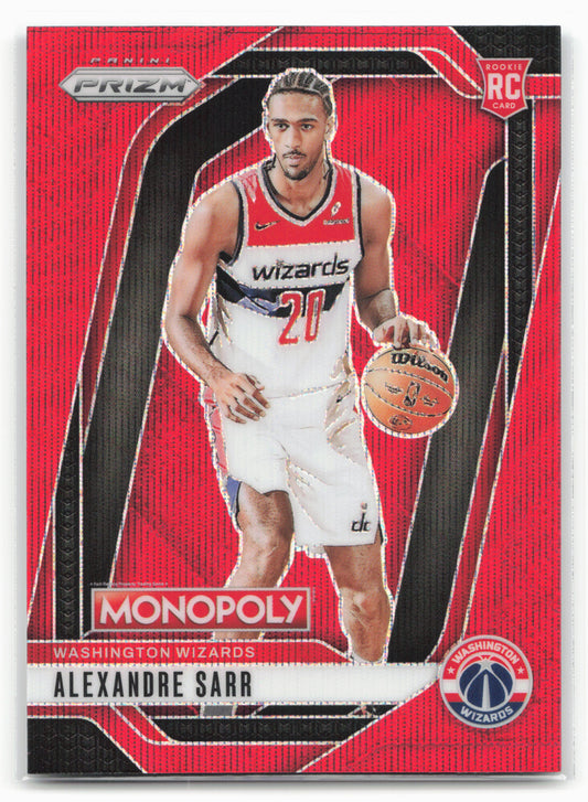 2024-25 Panini Prizm Monopoly #86 Alexandre Sarr Red Prizms