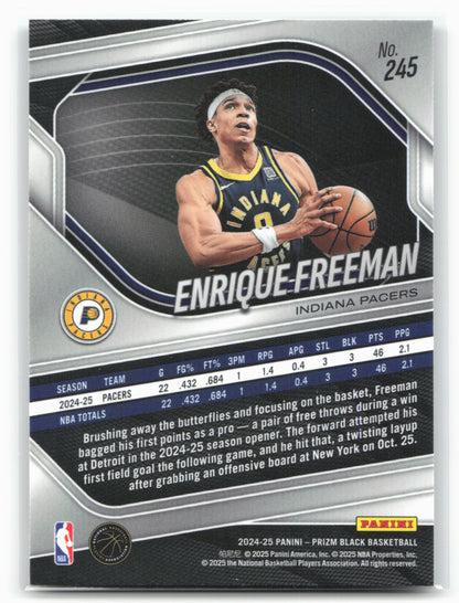 2024-25 Panini Prizm Black #245 Enrique Freeman