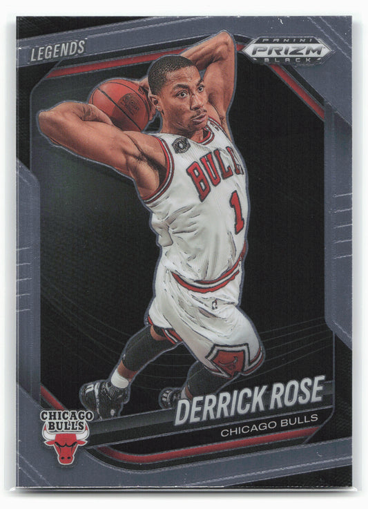 2024-25 Panini Prizm Black #256 Derrick Rose
