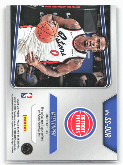 2024-25 Panini Prizm #SS-JDP Jalen Duren Sensational Signatures