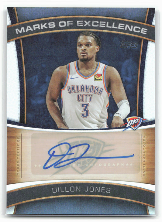 2025-26 Topps #ME-DJ Dillon Jones Marks of Excellence Rainbow Foilboard
