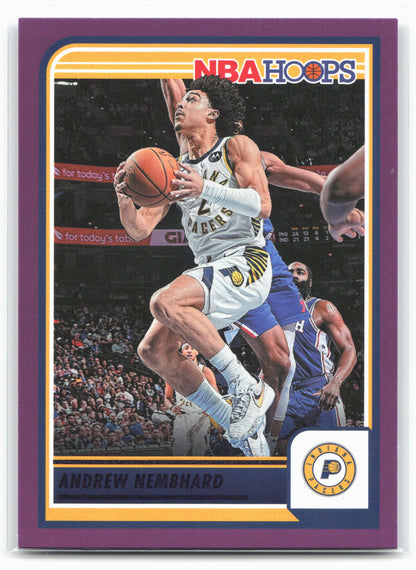 2023-24 Hoops #181 Andrew Nembhard Purple