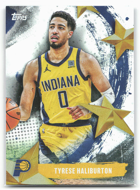 2025-26 Topps #SA-15 Tyrese Haliburton Stars of the NBA Rainbow Foilboard