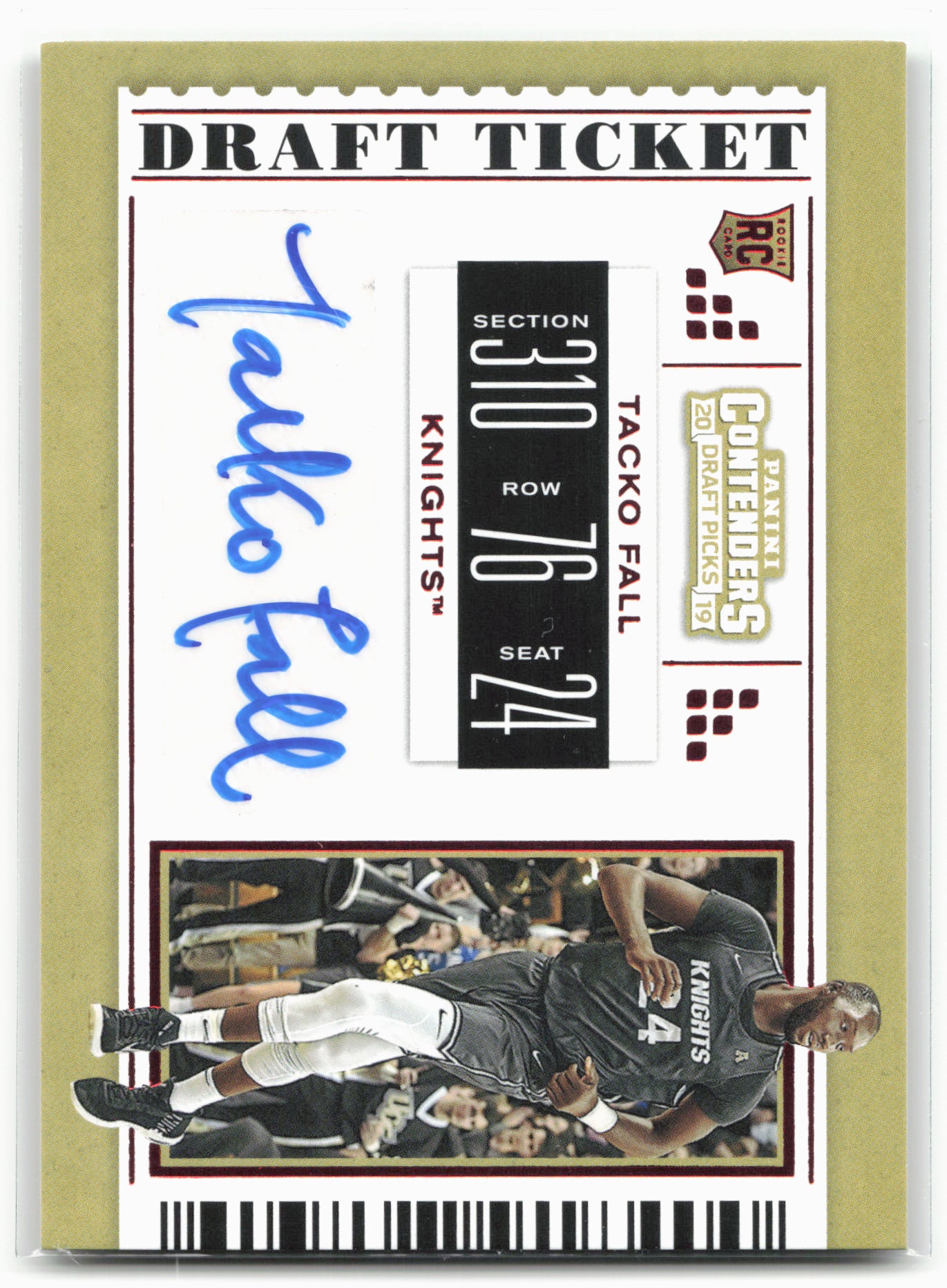 2019 Panini Contenders Draft Picks #118 Tacko Fall Draft Ticket Red Foil