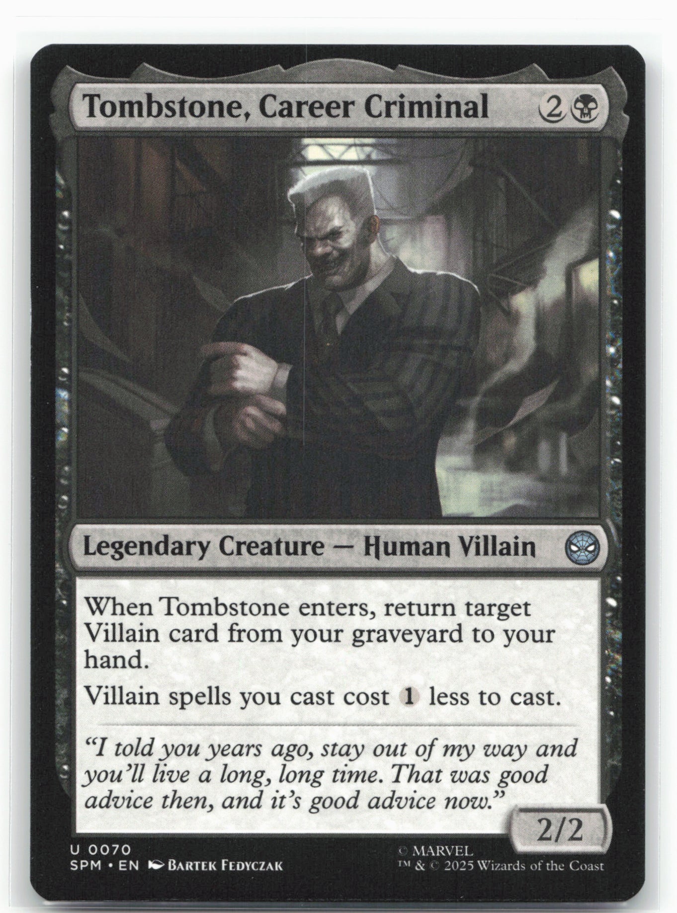 Marvel's Spider-Man #70 Tombstone, Career Criminal