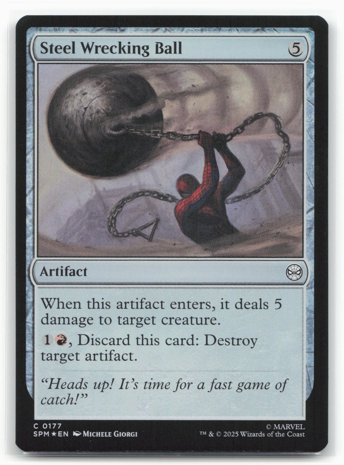 Marvel's Spider-Man #177 Steel Wrecking Ball Foil