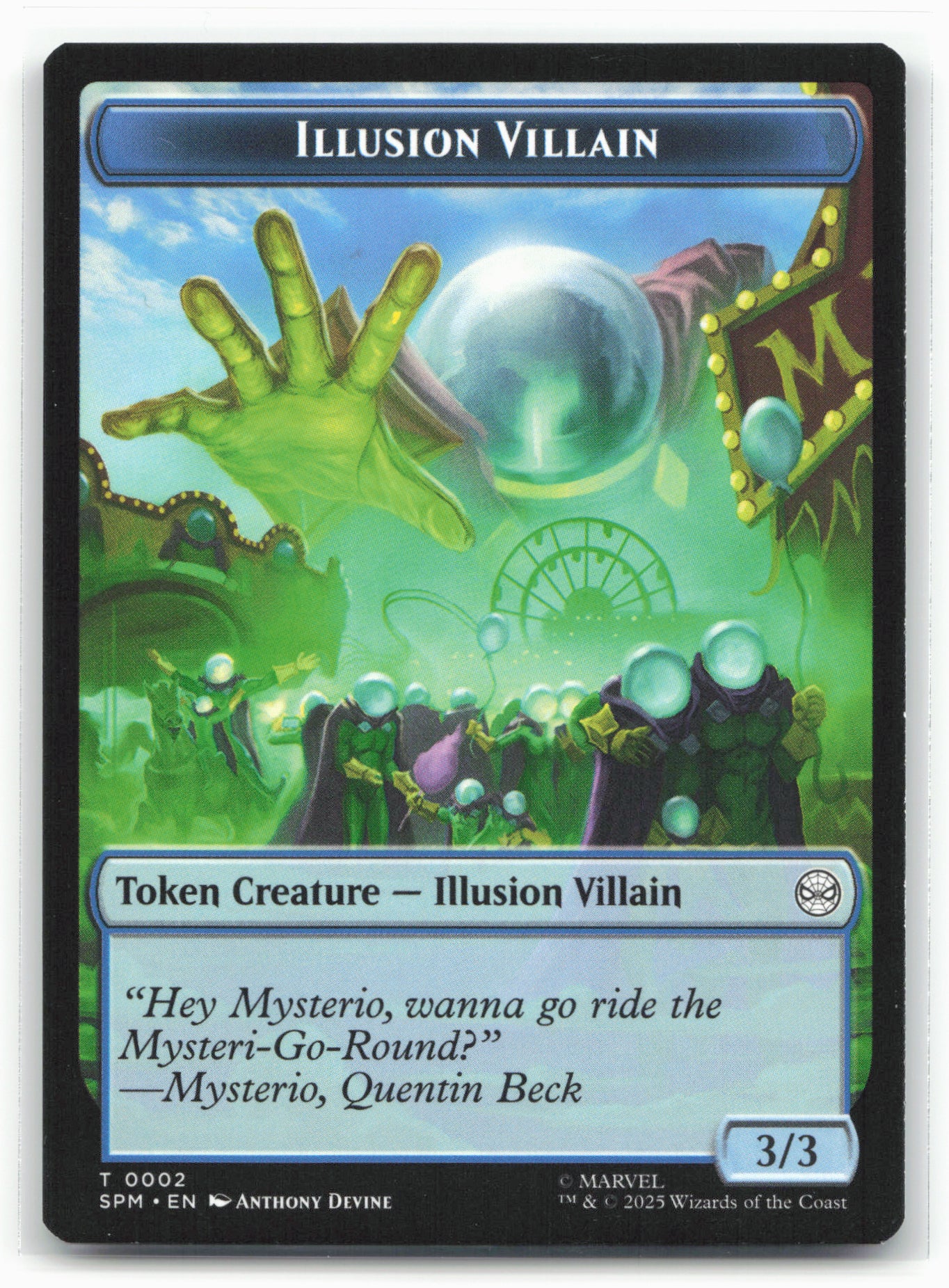 Marvel's Spider-Man #0002 Token Creature Illusion Villain, Spider