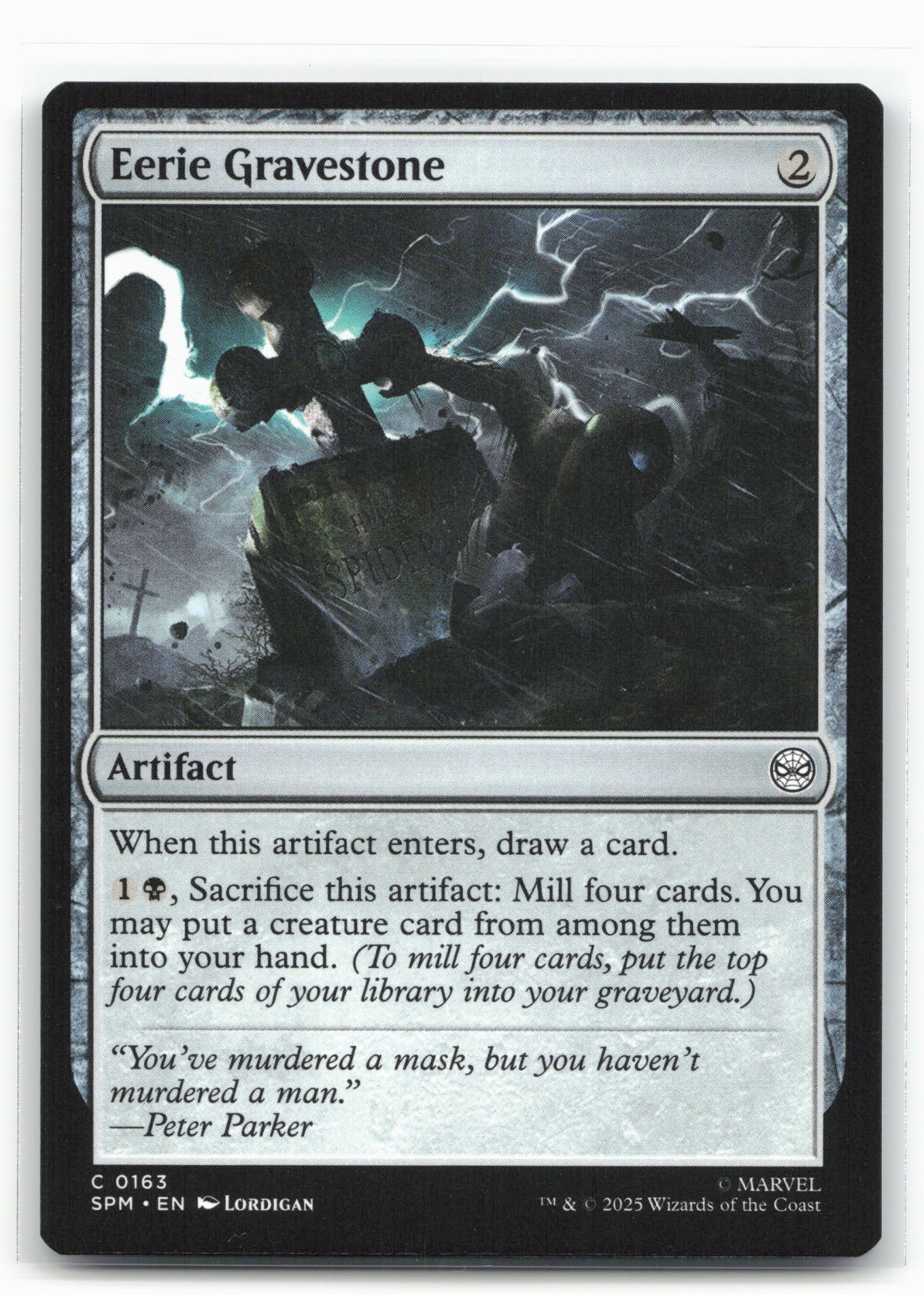 Marvel's Spider-Man #163 Eerie Gravestone