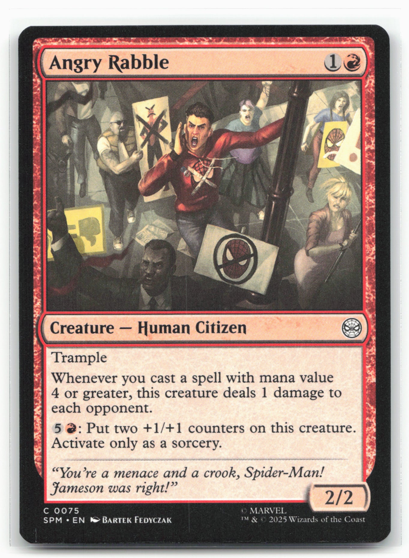 Marvel's Spider-Man #75 Angry Rabble