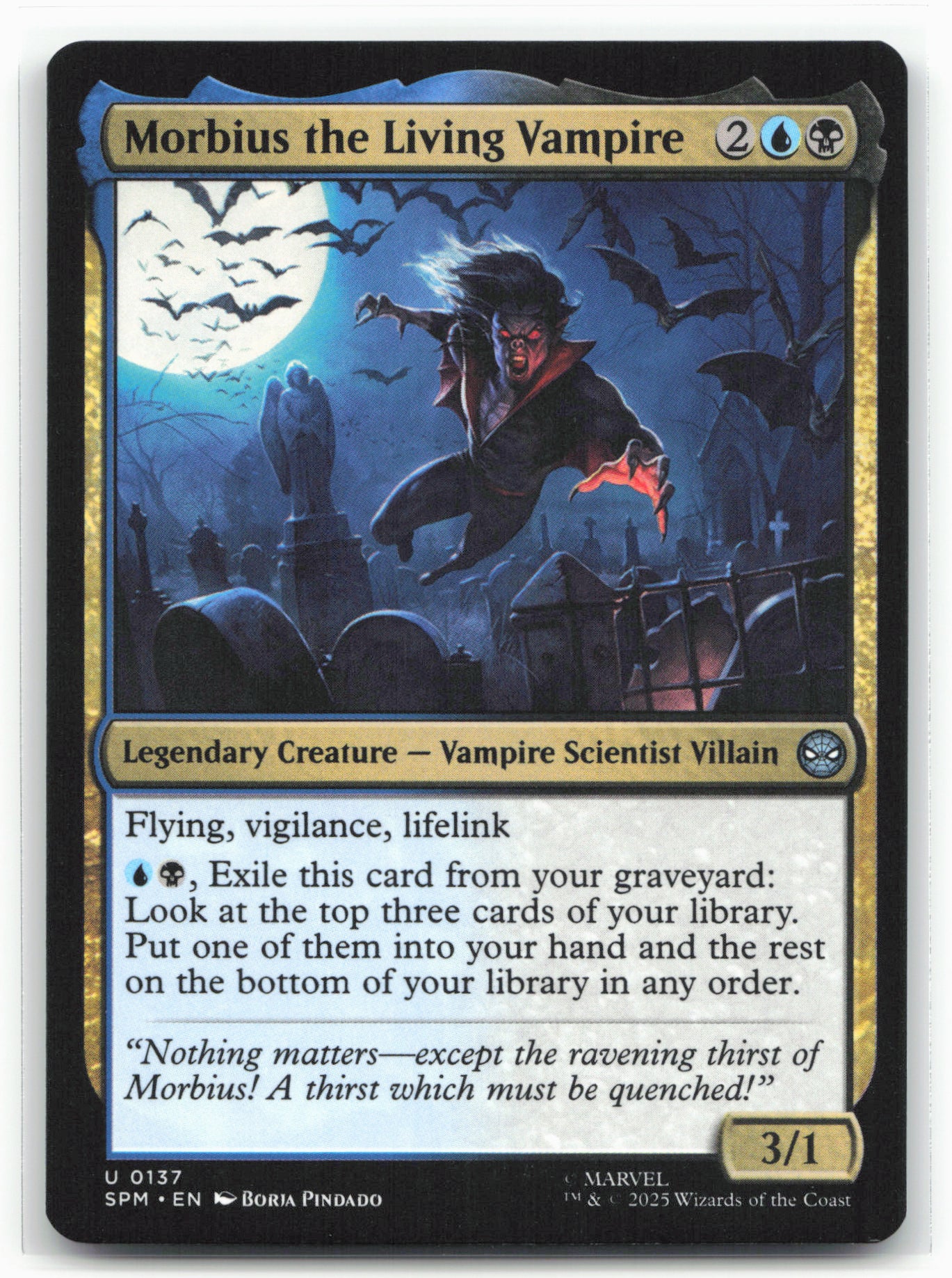 Marvel's Spider-Man #137 Morbius the Living Vampire