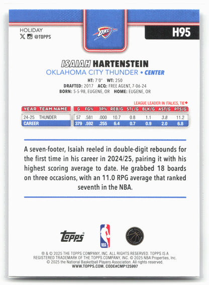 2025-26 Topps Holiday #H95 Isaiah Hartenstein