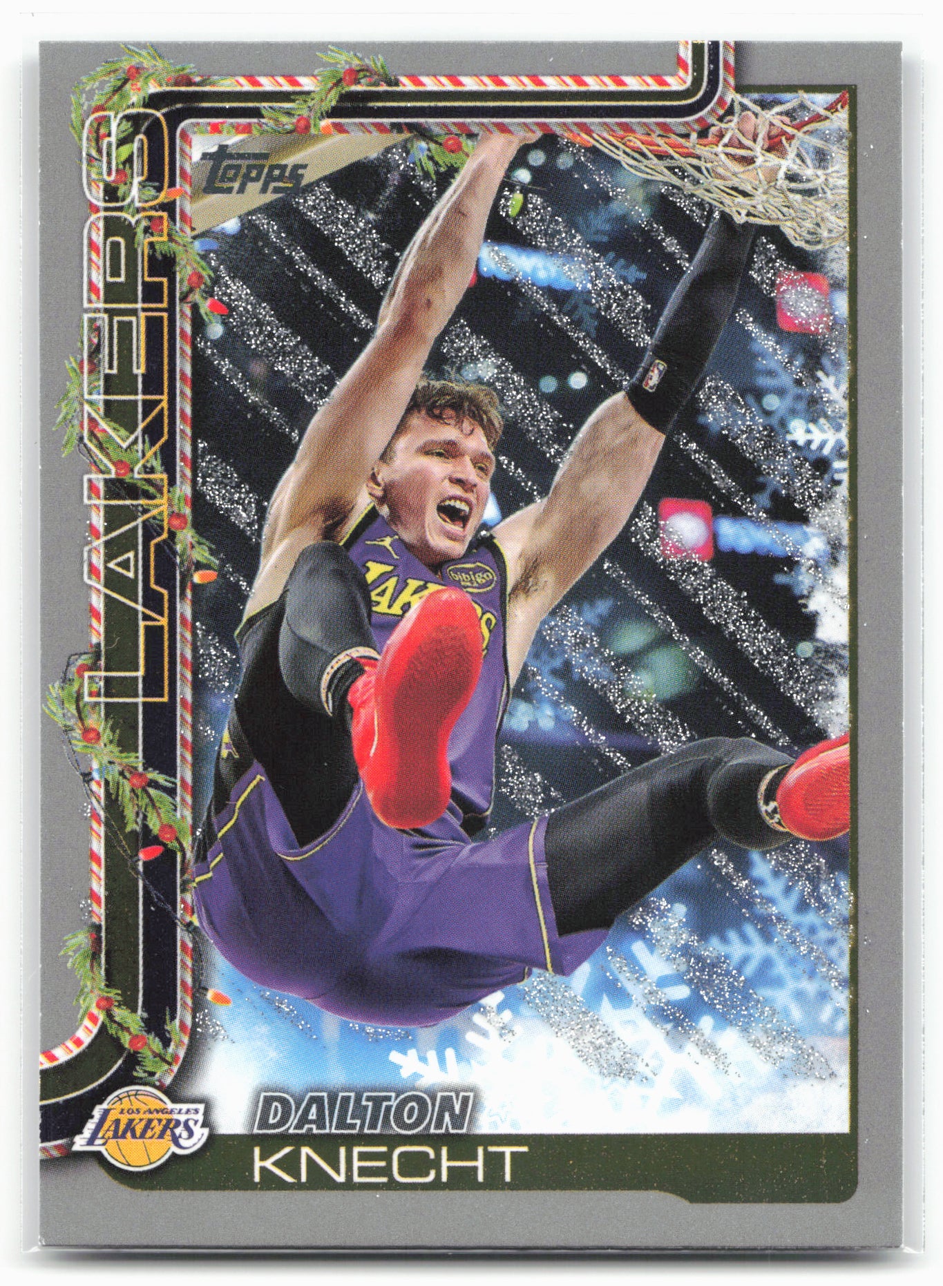 2025-26 Topps Holiday #H122 Dalton Knecht Glitter Holiday