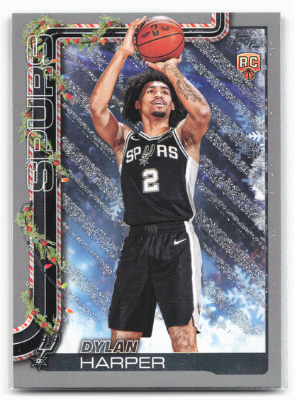 2025-26 Topps Holiday #H162 Dylan Harper Glitter Holiday