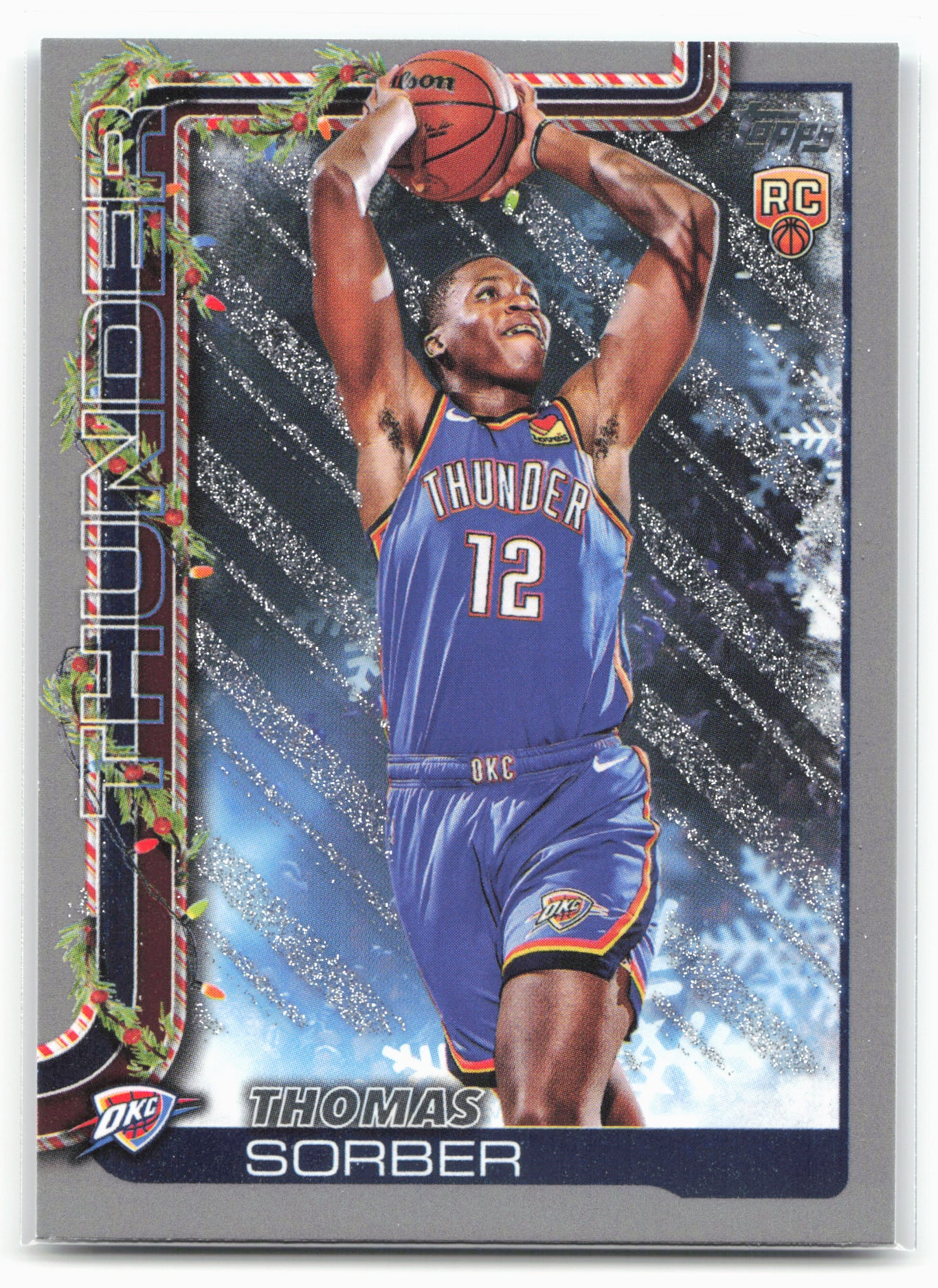 2025-26 Topps Holiday #H175 Thomas Sorber Glitter Holiday