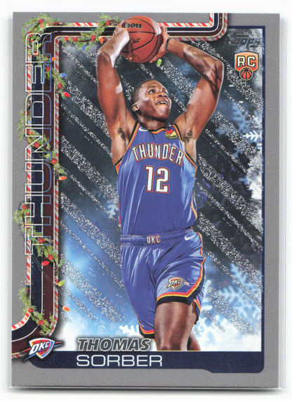 2025-26 Topps Holiday #H175 Thomas Sorber Glitter Holiday
