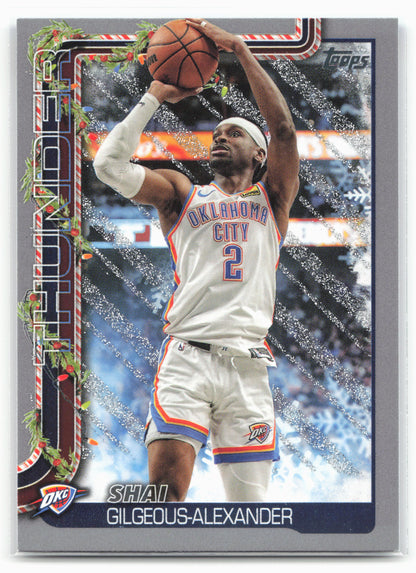 2025-26 Topps Holiday #H90 Shai Gilgeous-Alexander Glitter Holiday