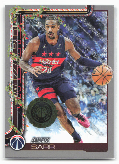 2025-26 Topps Holiday #H75 Alex Sarr Glitter Holiday