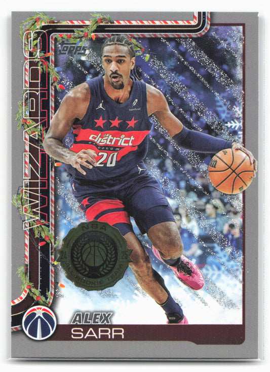 2025-26 Topps Holiday #H75 Alex Sarr Glitter Holiday