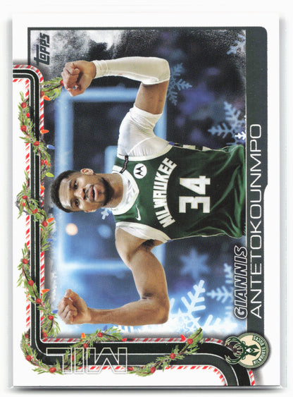 2025-26 Topps Holiday #SSB-GA Giannis Antetokounmpo SSP Back Variations
