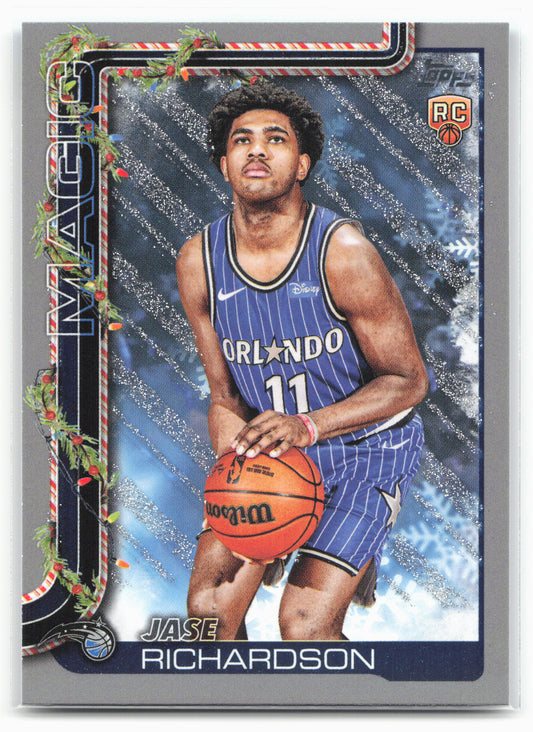 2025-26 Topps Holiday #H185 Jase Richardson Glitter Holiday