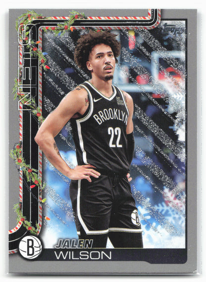 2025-26 Topps Holiday #H11 Jalen Wilson Glitter Holiday