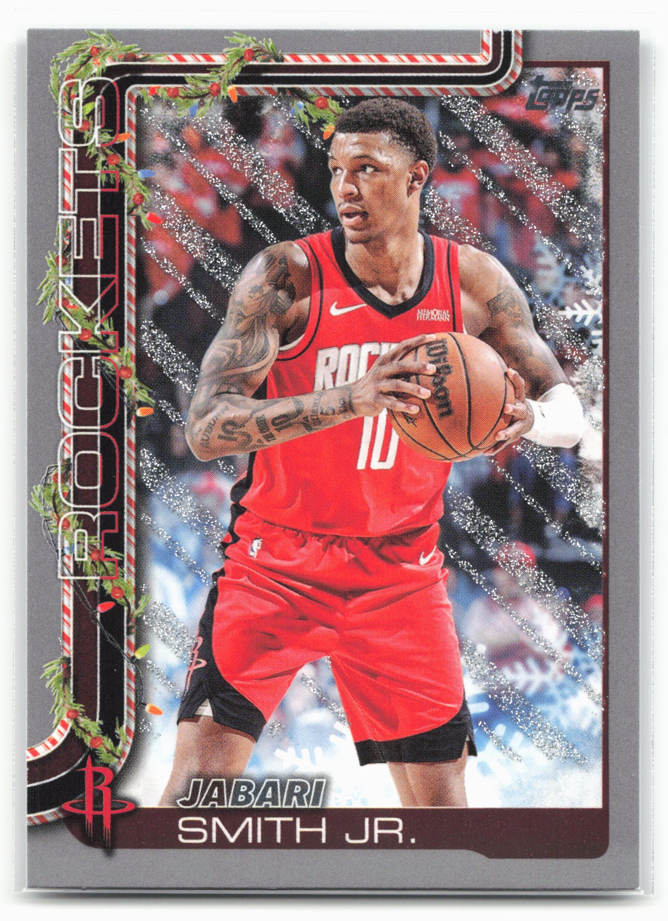 2025-26 Topps Holiday #H142 Jabari Smith Jr. Glitter Holiday
