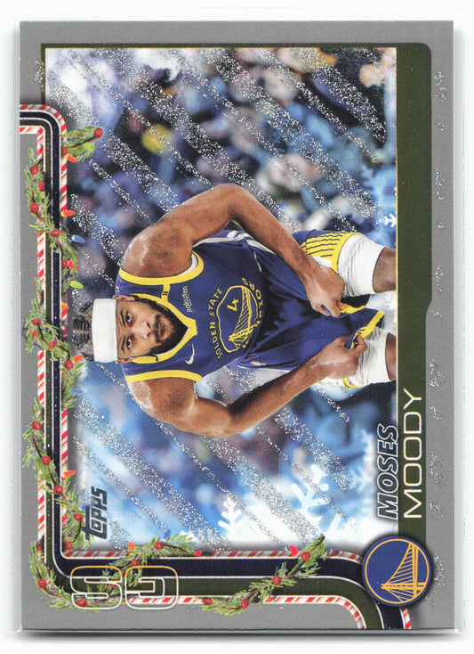 2025-26 Topps Holiday #H111 Moses Moody Glitter Holiday